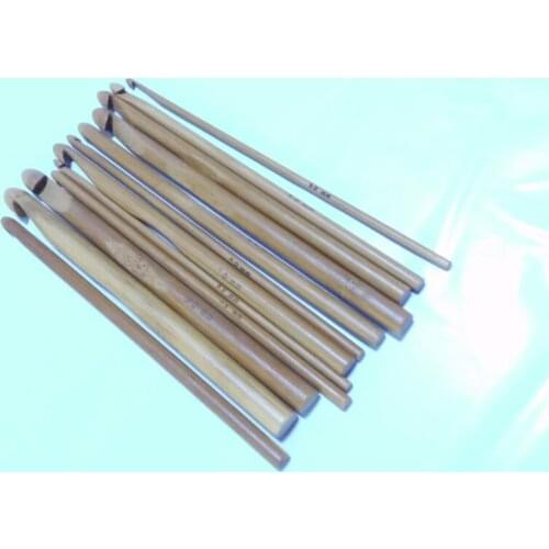12pc/set 20 set/pack Bamboo Crochet Hooks Knitting Needle Tools DIY Knitted Tool set 15cm Length