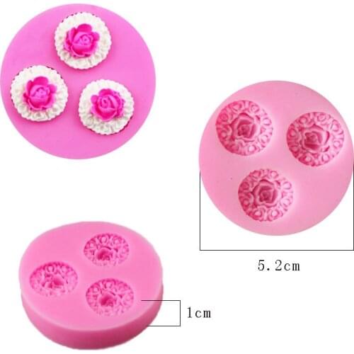 3D Rose Flower Decoration Acrylic Resin Silicone Mold Fondant Molds Cake Decorating Tools Sugarcraft Chocolate Soap Mould