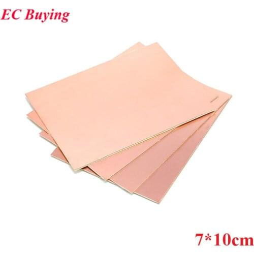 5pcs 7x10cm Single Sided Copper Clad Plate PF PCB 7*10cm Laminate Circuit Board DIY Kit Universal Fiberglass Board