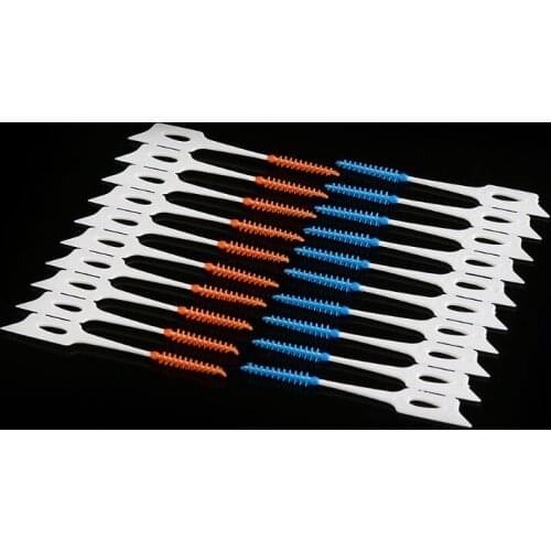 80Pcs Soft Plastic Massage Gums Gingival Interdental Brush Massage Toothpick Toothbrush Floss Dental Flosser Pick Tooth Clean To