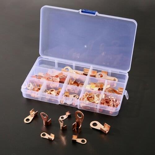 90PCS OT-10A 20A 30A 40A-100A kai kou bi Copper Nose Copper Terminal Opening Lug