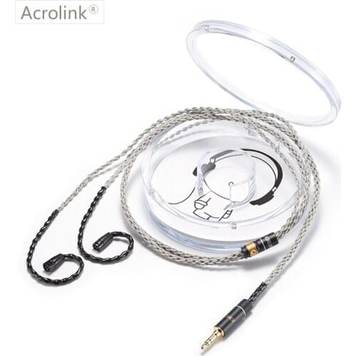 Acrolink 1.2m PCOCC 8 Core High Qulity DIY Upgraded Earphone Cable Repair Replacement With IE80 Interface For 3.5 Plug