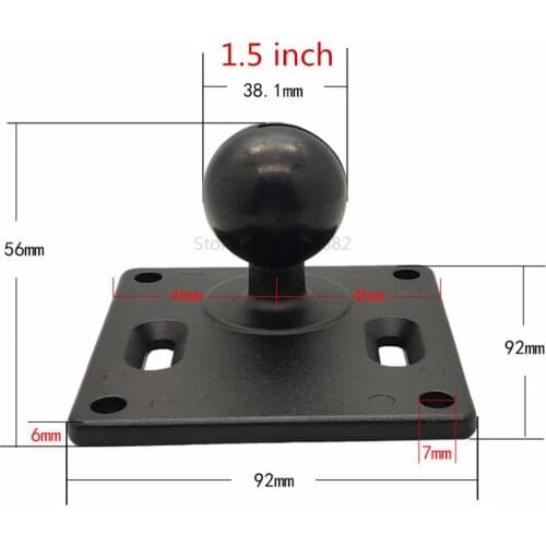 Aluminum 1.5 inch Ballhead Bubber Mount Square Mounting Base for Gopro Mounts VESA Equipments Fix Ball Holder