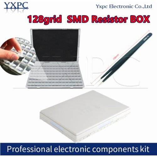 128grid 128values SMT SMD sample box 0402 0603 0805 1206 1% 5% SMD Resistor capacitor Accept the fixed value