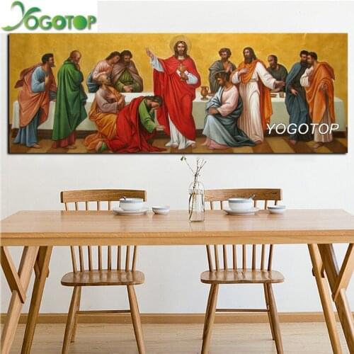Large 5D Diamond Embroidery Jesus Abstract 3D DIY Diamond Painting Full Mosaic of Rhinestones Home Decor Last Supper YY2708