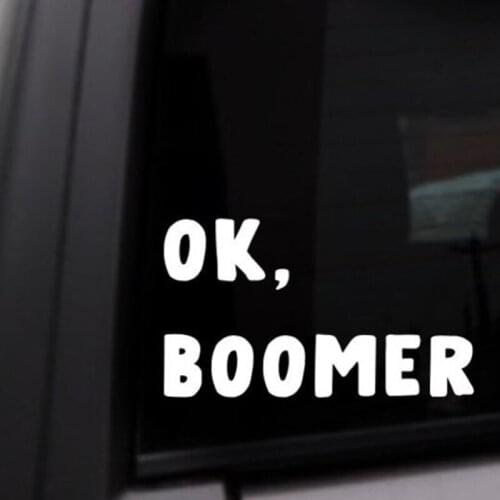 Black/Sliver Ok Boomer Quote Car Sticker Small/Big Size Removable Waterproof Window Body Decal CL898
