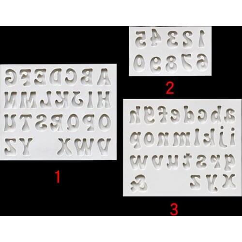 Diy Baking Alphanumeric Liquid Silicone Mold DIY Fondant Cake Clay Chocolate Mold Cake Decorating Tools