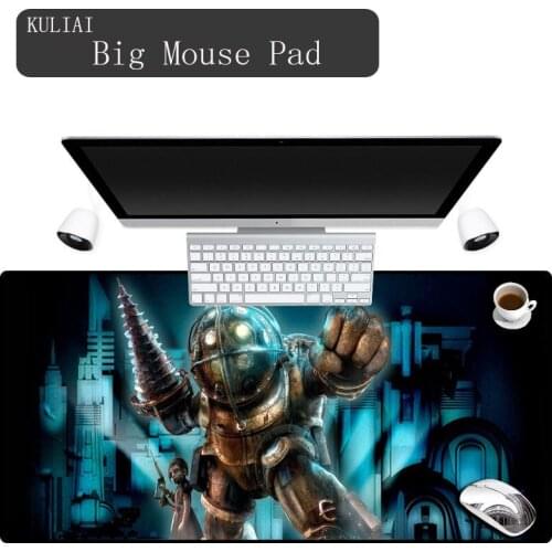 XGZ 2018 Game Player Gaming Mouse Pad Water Cooling Keyboard Laptop PC Wireless Mouse Bioshock Mousepad Size 30X60to40X90cm