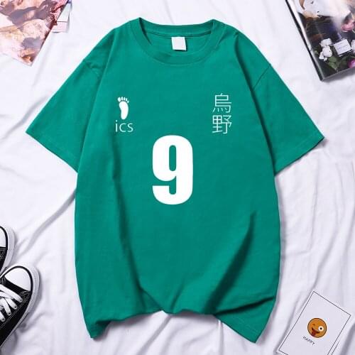 Kageyama Tobio Haikyuu Number 9 Tee Shirt For Girls Summer 2021 Gothic T-Shirt Hip Hop Brand T Shirt Harajuku Woman T Shirts