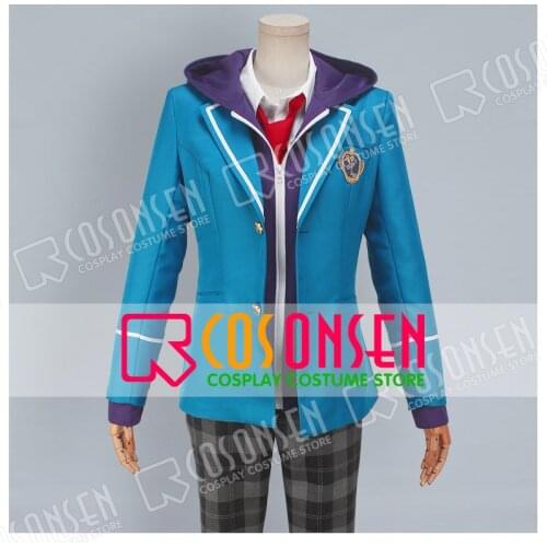 COSPLAYONSEN Ensemble Stars Yumenosaki Private Academy Shinobu Sengoku Cosplay Costume Blue Uniform Full Set