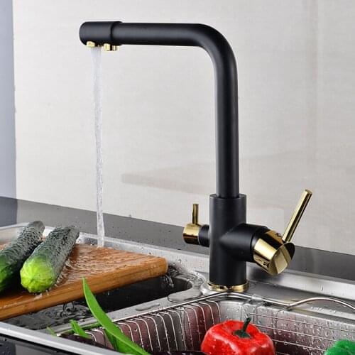 Kitchen Multifunctional basin Hot Cold Water basin Faucet Pure Water Faucet Drinking Water Mixer Tap 3 Way Tap white/ black