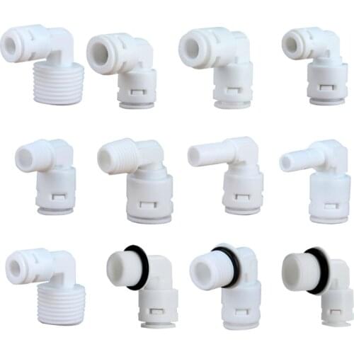 6.4mm L-Type 90 Degree Elbow Hose Pipe Tube Connector for Air Fuel Water N0PF