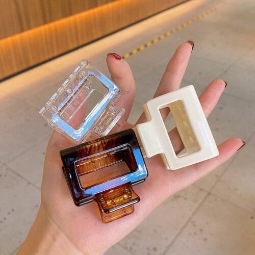 INS Fashion Korean Acrylic Square Hair Clips Girls Hairpins Crab Claws Clamp Hair Accessories for Women Hair Styling Tool