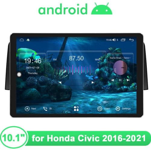10"Android 10 Car Radio Stereo HD 1280*800 Head Unit Multimedia Player Carplay For Honda Civic 2012 2015 With Ultrathin Screen