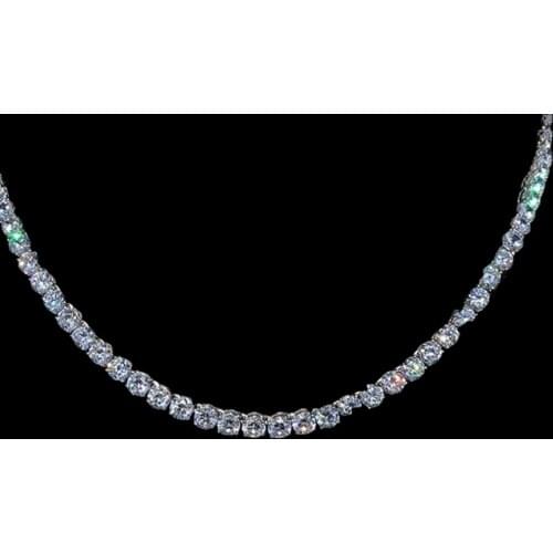 Mens Hip Hop Necklace 1 Row Diamond Alloy Pendant Full Rhinestone Gorgeous Mens Gold Tennis Chain 18-30 Inches