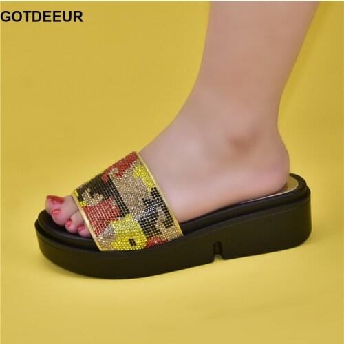 Latest African Women Wedding Shoes Decorated with Rhinestone Summer Shoes Nigerian Style Shoes Casual and Comfortable Sandals