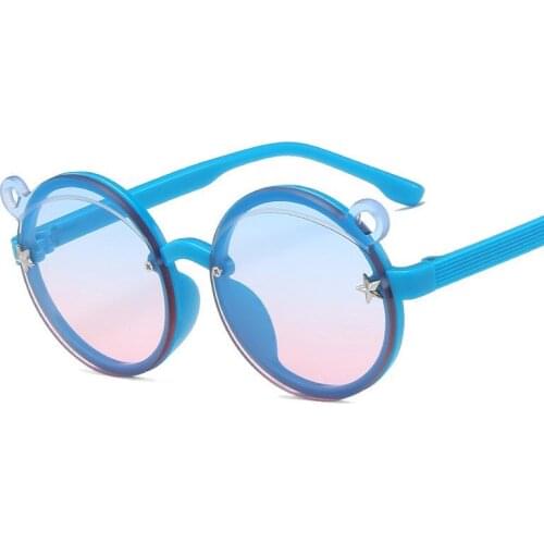 2020 New Round Children Fashion Sunglasses Boys And Girls Classic Plastic Sun Glasses Kids Gradient Glasses Retro Uv400