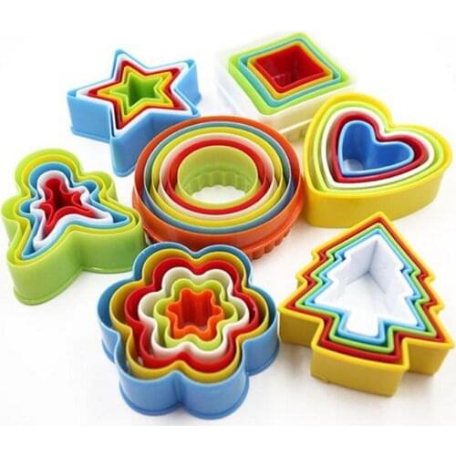 New 5PCS/Set Multi-shape Plastic Mold Cookie Biscuit Cutter Mould Cookies Cake Decorating DIY Kitchen Baking Tool Random Pattern
