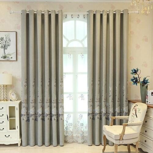 New Meteor Linen European Curtains for Living Room Bedroom Water Soluble Embroidered Curtain Tulle High-end Decoration Custom