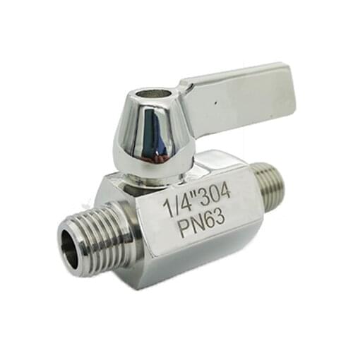 1/8" 1/4" 3/8" 1/2" 3/4" 1" BSP Male Thread 304 Stainless Steel Mini Ball Valve For Water Oil Gas