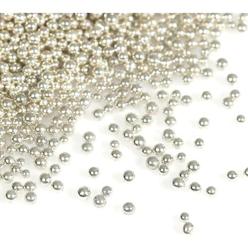 Doreen Box hot- 100 Gram Silver color Micro Beads Embellishment 0.7mm (B10364)