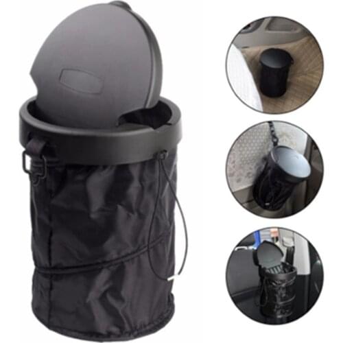 Collapsible Car Trash Can Traveling Portable Auto Garbage Bag Pop Up Waste Basket Dustbin Multifunction Auto Storage Tools