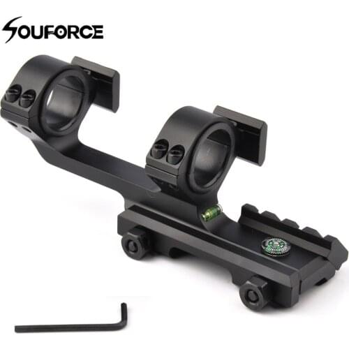 Tactical Scope Mount Ring with Spirit Bubble Level and Compass fit 20mm Weaver Picatinny Rail for Rifle Hunting Accessories