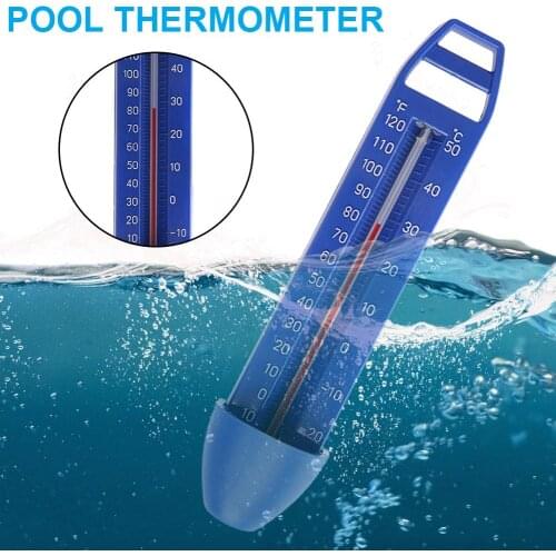 Premium Water Thermometers Integrated Pocket Shatter Resistant for All Outdoor Indoor Swimming Pools Spas Hot Tubs Ponds