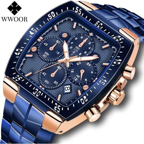 Wwoor Mens Stainless Steel Watch