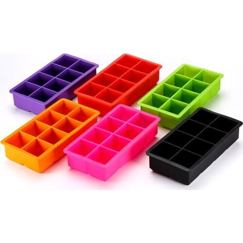 Yooap Silicone 8 Big Cube Giant Jumbo Large Silicone Ice Cube Square Tray Mold Mould Non-toxic Durable