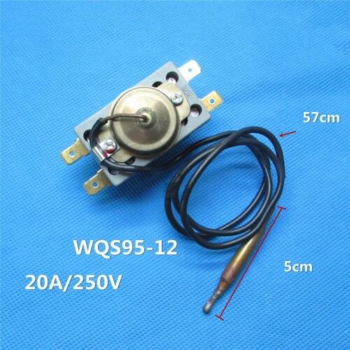 Replacement WQS95-12 Temperature Limiter 20A/250V Manual Reset Thermostat for Electric Water Heater Temperature Limiter