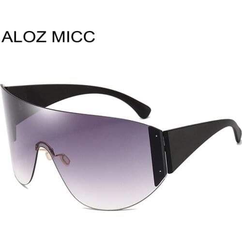 ALOZ MICC Ladies Big Frame Goggle Sunglasses Men Women Brand Designer One piece Mask Sunshade Big Box Fashion Female Models Q690