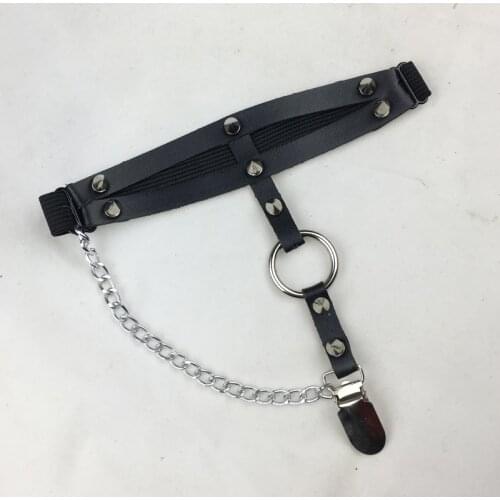 Sexy Rivet goth Rock O ring leather Leg garters belts for women Adjustable size garter belt Leg harness Night club decoration