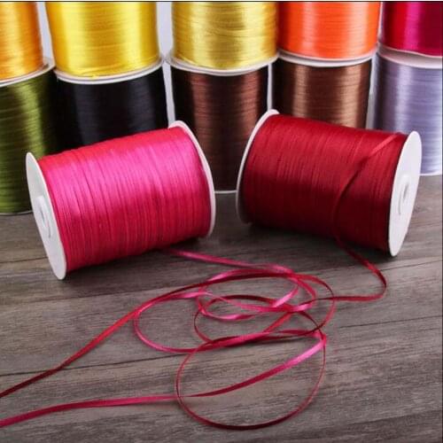 1/8" 3mm 880Yards Cheap Satin Ribbon For Arts Crafts & Sewing Christmas Wedding Party Decoration Gift Wrap Handmade DIY Material