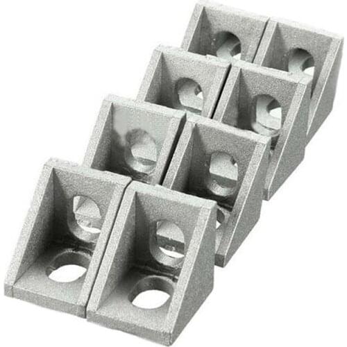10pcs/25pcs Aluminum 2020 Corner Bracket Fittings 20x20x17mm Corner Angle Bracket for Connector Aluminium Profile CNC Router