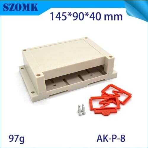 10 pieces Din rail box plastic electronic enclosures diy project case terminal Block din rail case 145x90x40mm szomk enclosure