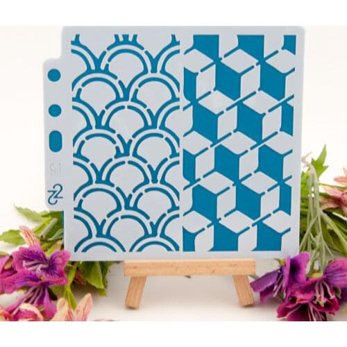 13cm 5.1" Hand Ink Print DIY Layering Stencils Painting Scrapbook Coloring Embossing Album Decorative Card Template