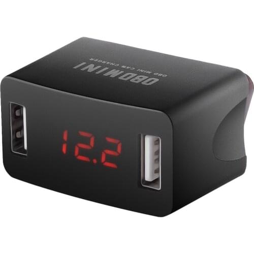 Dual USB Charger Adapter Car OBD Charging Universal 12V 24V LED Voltage Display Car Charger Socket Fast Charging Power