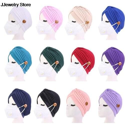 Bandanas Women Stretchy Turban Muslim Hat Headband Warp Female Chemo Hijab Knotted Indian Cap Adult Head Wrap For Women Hot