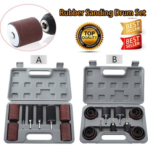 Drum Sanding Sandpaper Ring Shaft Set Polishing DIY Sanding Mandrel for Dremel Rotary Tools Abrasive Tools Sanding Bands