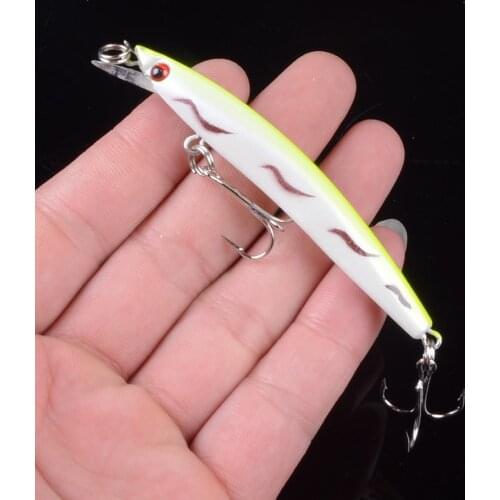 1pcs 5colors 8cm 5g Hard Minnow Fishing Lure Topwater Floating Wobblers Crankbait Bass Artificial Baits Pike Carp Lures 3D Eyes