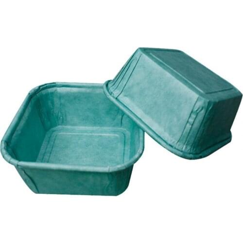 50Pcs Cake Paper Cup Thick Oil-proof Waterproof Square Shape Cupcake Case for Cake Shop