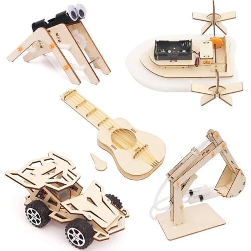 Science Kits for Kids Wooden Model 3D Assembly Constructor Building Blocks Science Educational Projects Toys Puzzle Gifts