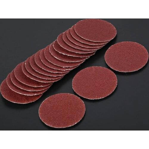 20Pcs 50mm Alumina Sanding Paper Polishing Pad 2 inch Sander Disc Sandpaper 80 Grit for Dremel Electric Grinder Abrasive Tools