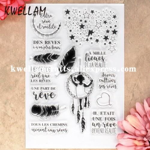 French DES REVES Scrapbook DIY photo cards rubber stamp clear stamp transparent stamp 11x16cm KW8041341