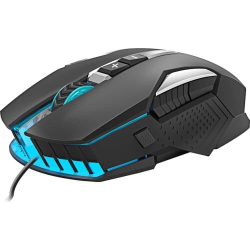Gaming Mouse (Optical Sensor (1200 to 4800 DPI), RGB Illumination, 7 Programmable Keys) Black