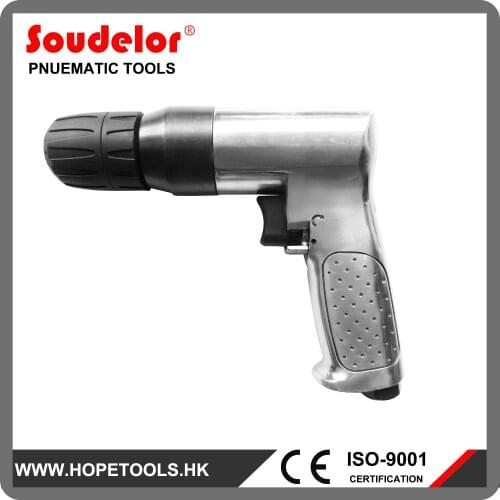 China Reversible Pneumatic Tool 3/8" Inch Keyless Air Angle Hand Drill