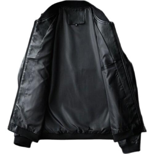 Leather Jacket Bomber Motorcycle Jacket Men Biker PU Baseball Jacket Plus Size 7XL 2021 Fashion Causal Jaqueta Masculino J410