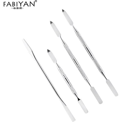 Stainless Steel Spoon Spatula Stick Rod Polish Cream Blender Foundation Eye shadow Mixing Palette Makeup Cosmetic Nail Art Tools