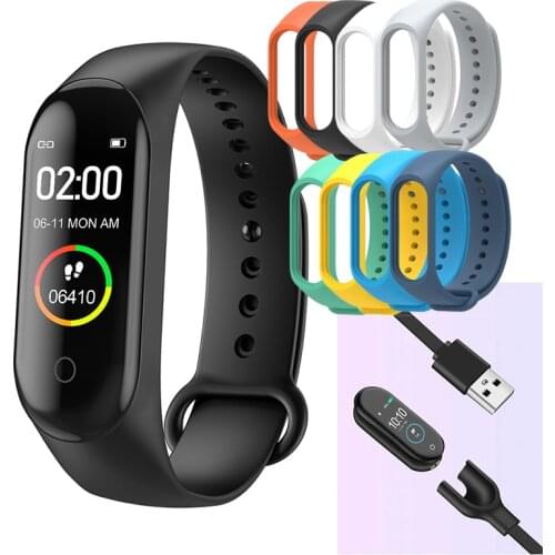 M4 wristband Touch Screen Smart Watch Sports Pedometer Fitness Tracker Smartwatch Women Blood Pressure Pedometer Smart Band 2020